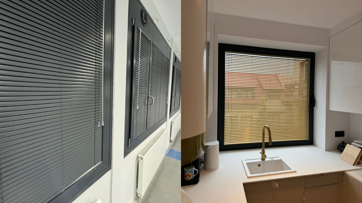 Zamontowane żaluzje