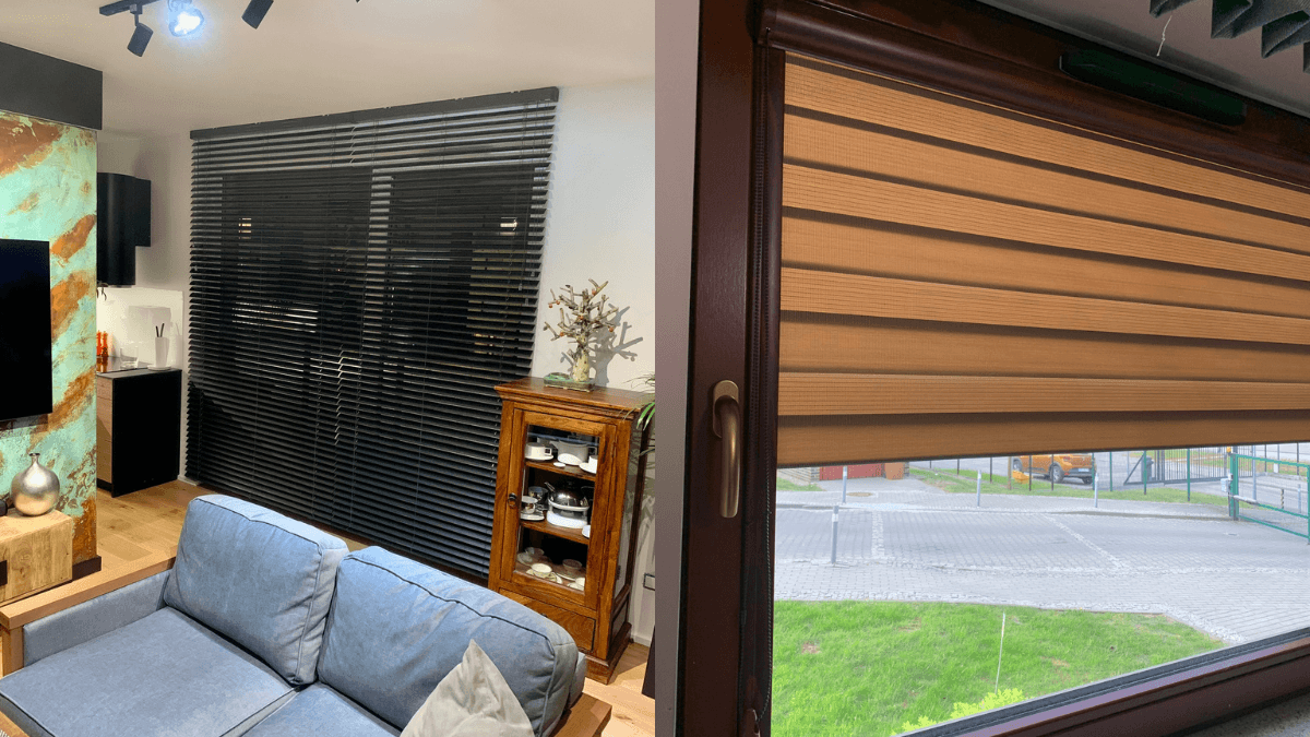 Zamontowane żaluzje i rolety