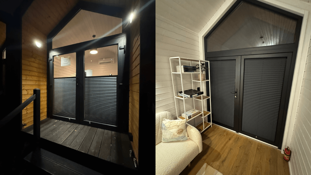 Zamontowane plisy w oknach